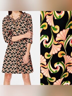 The Webster Miami Target Womens size Medium Midi Printed Dress Tie Waist